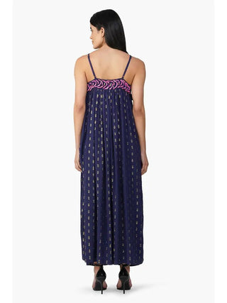 Navy Ariel Flared Maxi - Boutique Bella BellaDress