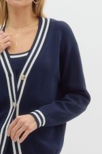 Navy Elegance Cardigan - Boutique Bella BellaCardigan