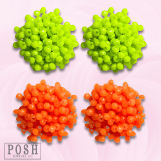 Neon cluster earring - Boutique Bella BellaEarrings