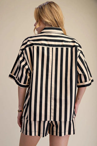 Neutral in Stripes Top - Boutique Bella BellaTops