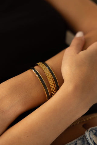 Nicola CZ Bracelet - Black - Boutique Bella BellaBracelets