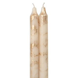 Northern Lights - 12" Decorative Taper Candles - 2pk (Cream w/ Gold) - Boutique Bella BellaTaper Candles