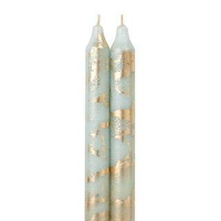 Northern Lights - 12" Decorative Taper Candles - 2pk (Pistachio w/ Gold) - Boutique Bella BellaTaper Candles