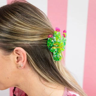 Not A Hugger - Cactus - Acetate Hair Claw Clip - Boutique Bella BellaClaw Clip
