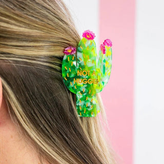 Not A Hugger - Cactus - Acetate Hair Claw Clip - Boutique Bella BellaClaw Clip