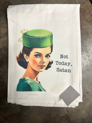 Not Today Satan Tea Towel - Boutique Bella BellaTea Towel