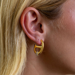 Nova Pave Hoop - Boutique Bella BellaEarring