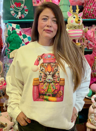 Nutcracker Couture Tiger Bling Fleece - Boutique Bella BellaSweatshirt