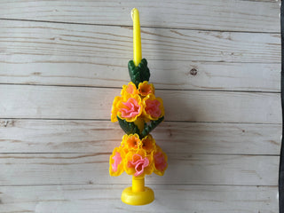 Oaxaca Floral Glow Beeswax Candle - Boutique Bella BellaCandle