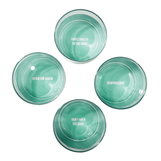 Ocean Water Set of 4 Octopus 16oz Glasses - Boutique Bella Belladrinkware