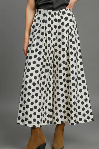 Playful Polka Wide Leg Pants