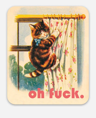 Oh Fuck Kitty Sticker - Funny Cat Decal - Boutique Bella BellaStickers