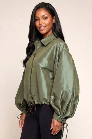 Olive Grove Balloon Jacket - Boutique Bella BellaJacket