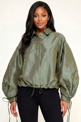 Olive Grove Balloon Jacket - Boutique Bella BellaJacket