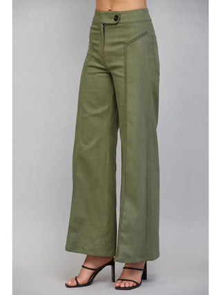 Olive Muse High-Waist Flares - Boutique Bella BellaPants