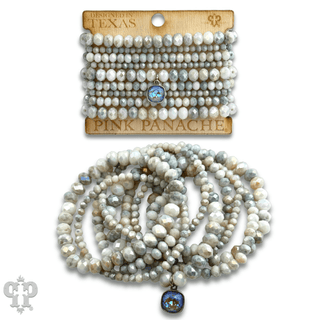 Ombre faceted bead bracelet with Austrian crystal - Boutique Bella BellaBracelets