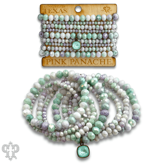 Ombre faceted bead bracelet with Austrian crystal - Boutique Bella BellaBracelets