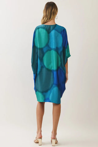 Ombre Satin Dream Dress - Green - Boutique Bella BellaDress