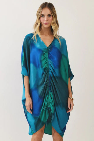 Ombre Satin Dream Dress - Green - Boutique Bella BellaDress