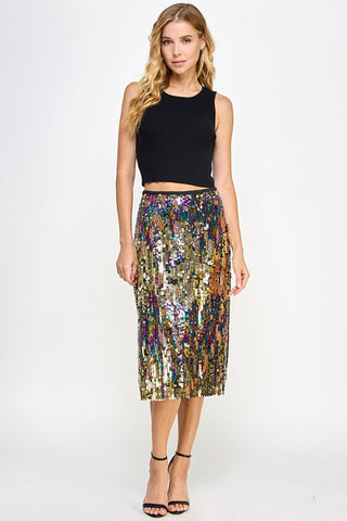 Ombre Sequin Skirt - Boutique Bella BellaSkirt