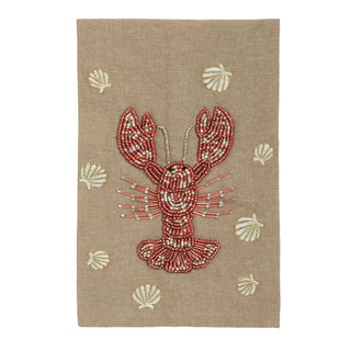 One Lobster Beaded Towel - Boutique Bella BellaKitchen Towel
