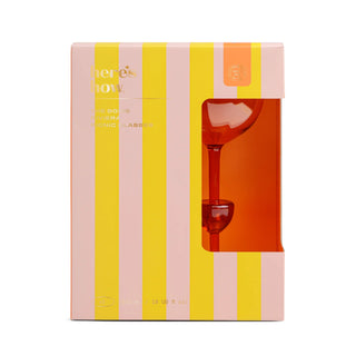 Orange Bodie Riviera Set Of 2 Glasses - Boutique Bella Bellaglass set