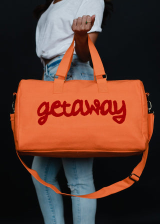 Orange Getaway Duffel - Boutique Bella BellaDuffel Bag