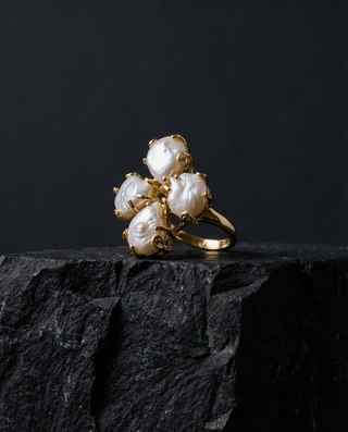 Organic Pearl Ring - Boutique Bella BellaBracelet