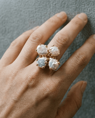 Organic Pearl Ring - Boutique Bella BellaBracelet