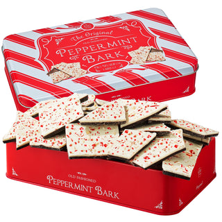 Handmade Layered Original Dark And White Chocolate Peppermint Bark 1lb Holiday Bark Assorted Squares