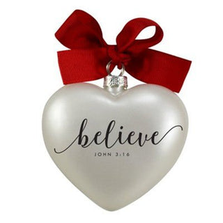 Ornament Heart Believe - Boutique Bella BellaChristmas Ornament