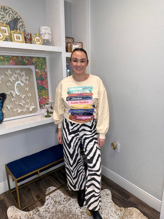 Out of Line Zebra Faux Denim - Boutique Bella BellaJeans