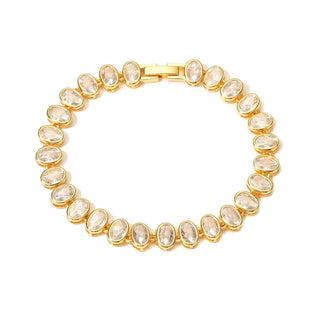 Oval Bezel Tennis Bracelet - Boutique Bella BellaBracelet