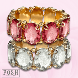 Oval rhinestone bracelet - Boutique Bella BellaBracelets