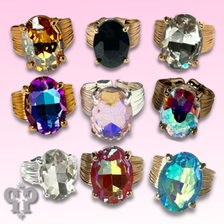 Oval rhinestone ring - Boutique Bella BellaRings