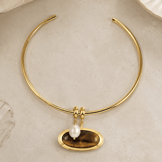 Oval Tiger Eye Charm - Boutique Bella BellaCharm