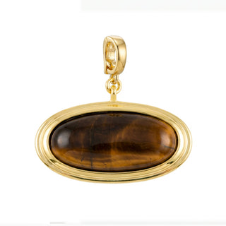 Oval Tiger Eye Charm - Boutique Bella BellaCharm