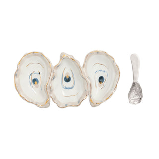 Oyster Triple Tidbit Set - Boutique Bella BellaServing Platter