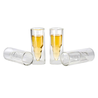 Bullet Shaped Shot Glasses Premium Barware Gift Elegant Drinkware Collection