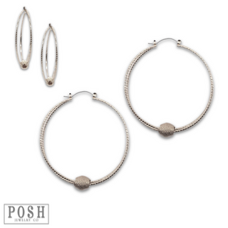 Textured circle and floating charm earring, last call