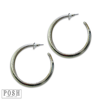Textured hoop earring - LC