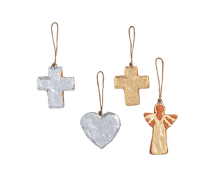 Painted Terracotta Ornaments - Assorted - Boutique Bella BellaChristmas Ornament