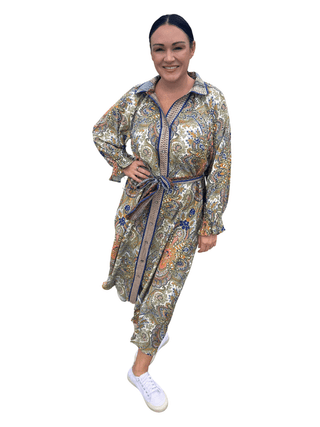 Paisley Print Midi Dress - Boutique Bella Belladress