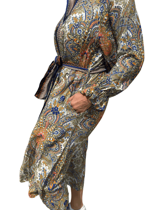 Paisley Print Midi Dress - Boutique Bella Belladress