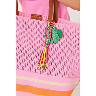 Palm Leaf Bag Charm/Key Ring - Boutique Bella BellaBag Charms