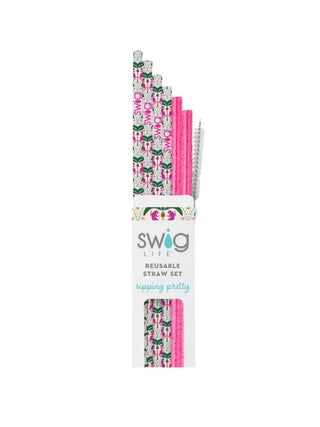 Palm Royale Reusable Straw Set - Boutique Bella BellaStraws