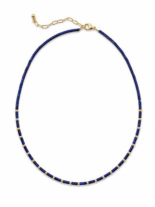 Paloma Lapis Lazuli Beaded Necklace - Boutique Bella BellaNecklace