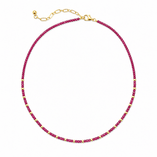 Paloma Ruby Beaded Necklace - Boutique Bella BellaNecklace
