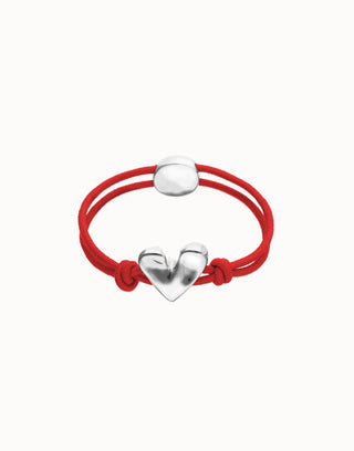 Palpito - Red elastic thread bracelet with heart charm - Boutique Bella BellaUno de 50 - Bracelet