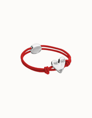 Palpito - Red elastic thread bracelet with heart charm - Boutique Bella BellaUno de 50 - Bracelet
